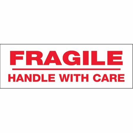 PERFECTPITCH Fragile Handle with Care Pre-Printed Carton Sealing Tape - Red & White, 18PK PE3347723